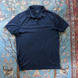 EUC Banana Republic Luxe Touch navy blue slim fit polo L
